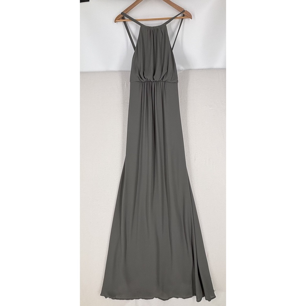Show Me Your Mumu Amanda Open Back Maxi Dress Soft Charcoal Size Large Wedding - Picture 2 of 8